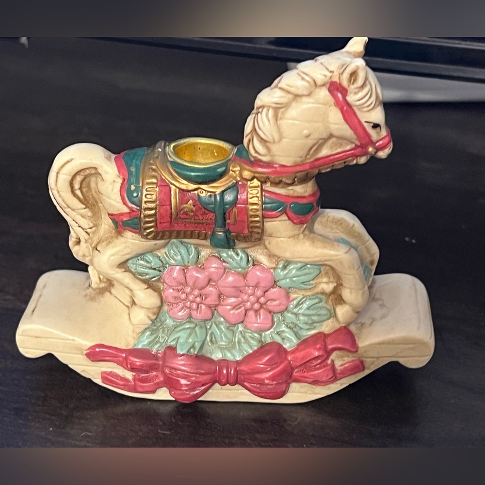 Robel Ball Vintage Rocking Horse Candle Holder
